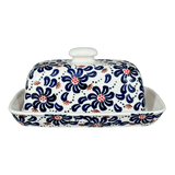 Butter Dish, American, 4" x 7.5" in "Floral Fireworks" by Manufaktura | M074U-BSAS