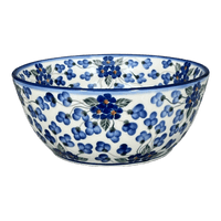 A picture of a Polish Pottery Bowl, Round, 7.75", WR (WR12D) in "Blossoms & Berries" by W.R. Ceramika | WR12D-AW1 as shown at PolishPotteryOutlet.com/products/7-75-bowl-blossoms-berries-wr12d-aw1