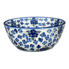 Polish Pottery Bowl, Round, 7.75", WR (WR12D) in "Blossoms & Berries" by W.R. Ceramika | WR12D-AW1 at PolishPotteryOutlet.com