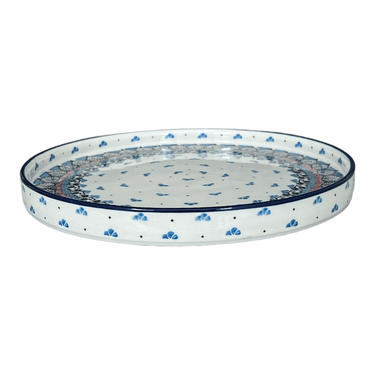 Tray, Round, 10" in "Winter Aspen" by Ceramika Artystyczna | AE93-1995X