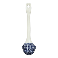 A picture of a Polish Pottery Ladle, Soup, 12" in "Poppy Passion" by Manufaktura | C020S-P268 as shown at PolishPotteryOutlet.com/products/12-soup-ladle-poppy-passion-c020s-p268