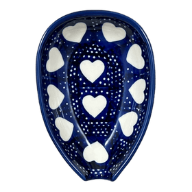 Polish Pottery Spoon Rest, Small, 3.5" in "Sea of Hearts" by Manufaktura | P093T-SEA Additional Image at PolishPotteryOutlet.com