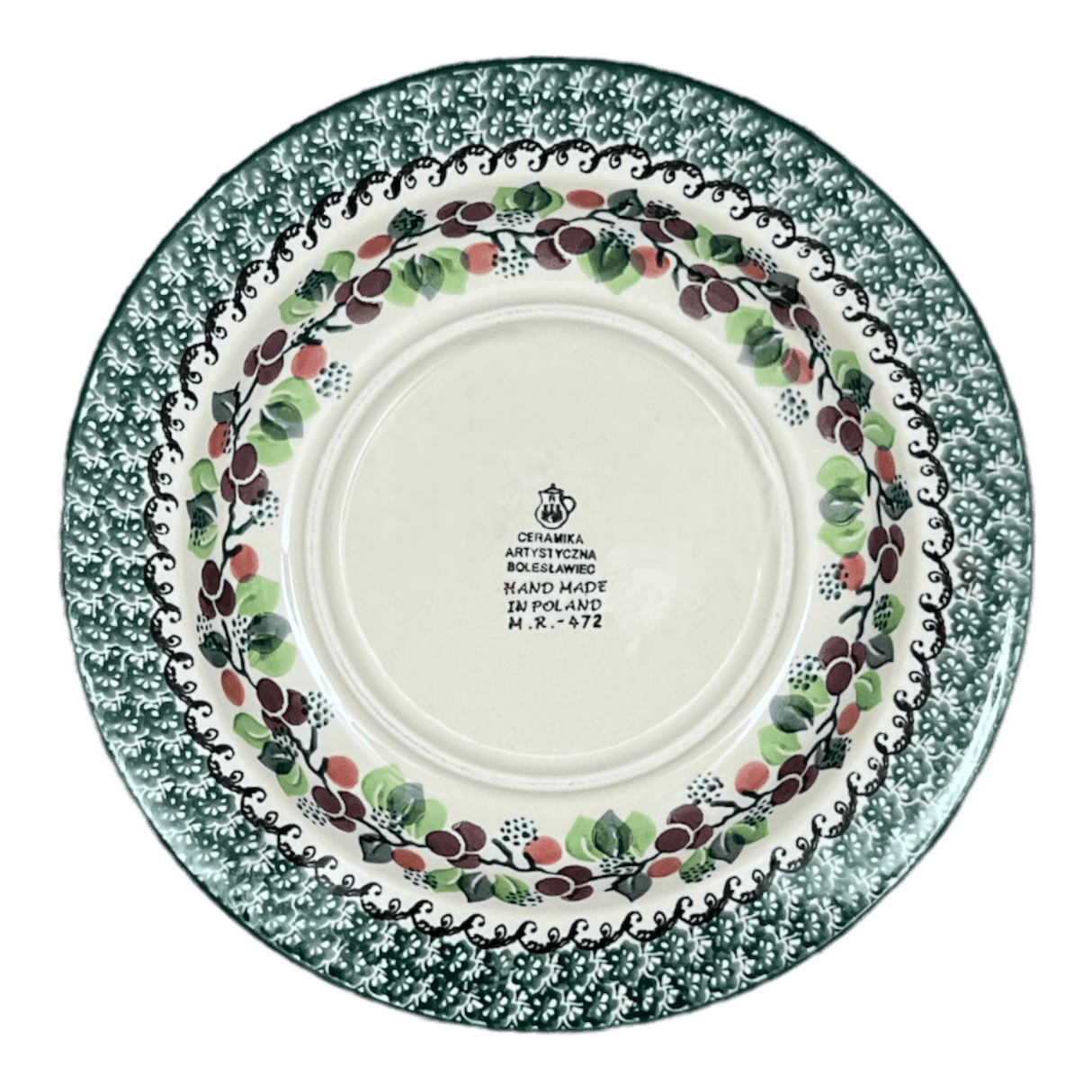 Plate, Round, Soup Plate, 9.25" in "Sugar Plums" by Ceramika Artystyczna | A014-2838Q