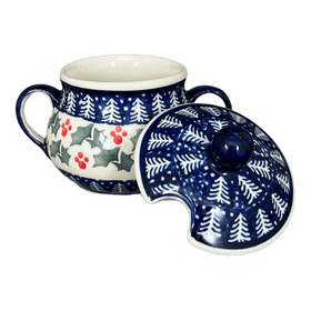 Polish Pottery 3.5" Traditional Sugar Bowl (Holiday Cheer) | C015T-NOS2 Additional Image at PolishPotteryOutlet.com