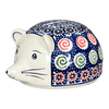 Polish Pottery Bank, Hedgehog, 2.5" in "Carnival" by Manufaktura | S005U-RWS at PolishPotteryOutlet.com