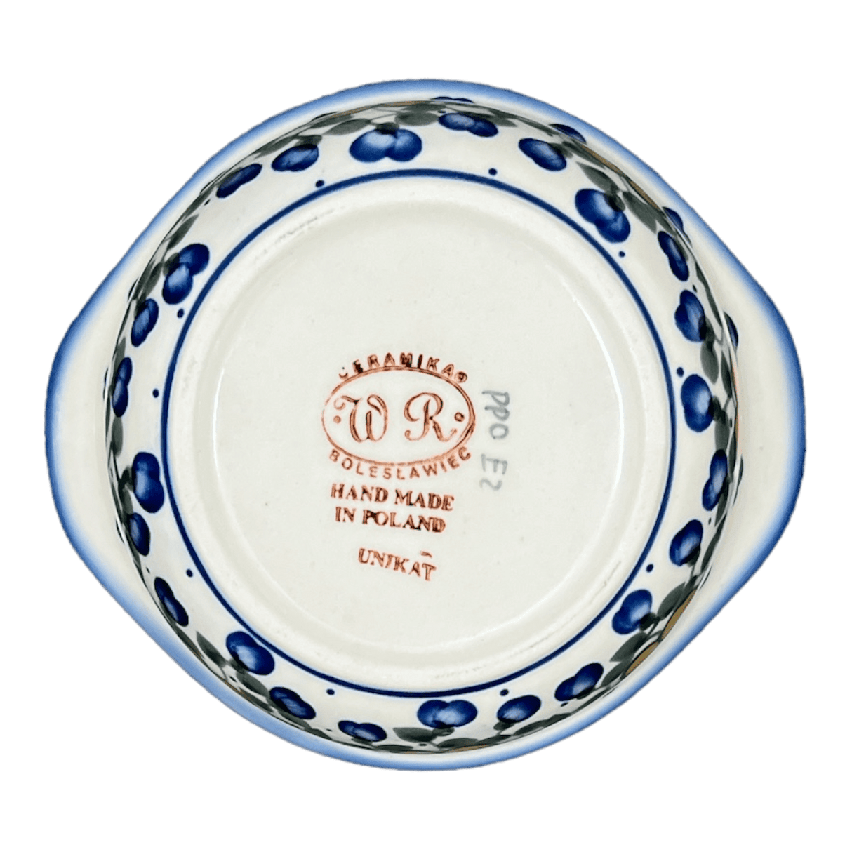 Bowl, Round, Soup, 22 oz, WR (WR51B) in "Pansy Wreath" by W.R. Ceramika | WR51B-EZ2