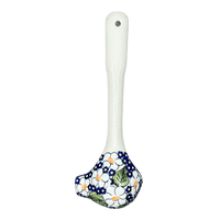 A picture of a Polish Pottery Gravy Ladle (Poppies & Posies) | L015S-IM02 as shown at PolishPotteryOutlet.com/products/7-5-gravy-ladle-poppies-posies-l015s-im02