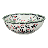 A picture of a Polish Pottery 8.5" Bowl (Cherry Blossom) | M135S-DPGJ as shown at PolishPotteryOutlet.com/products/8-5-bowl-cherry-blossom-m135s-dpgj