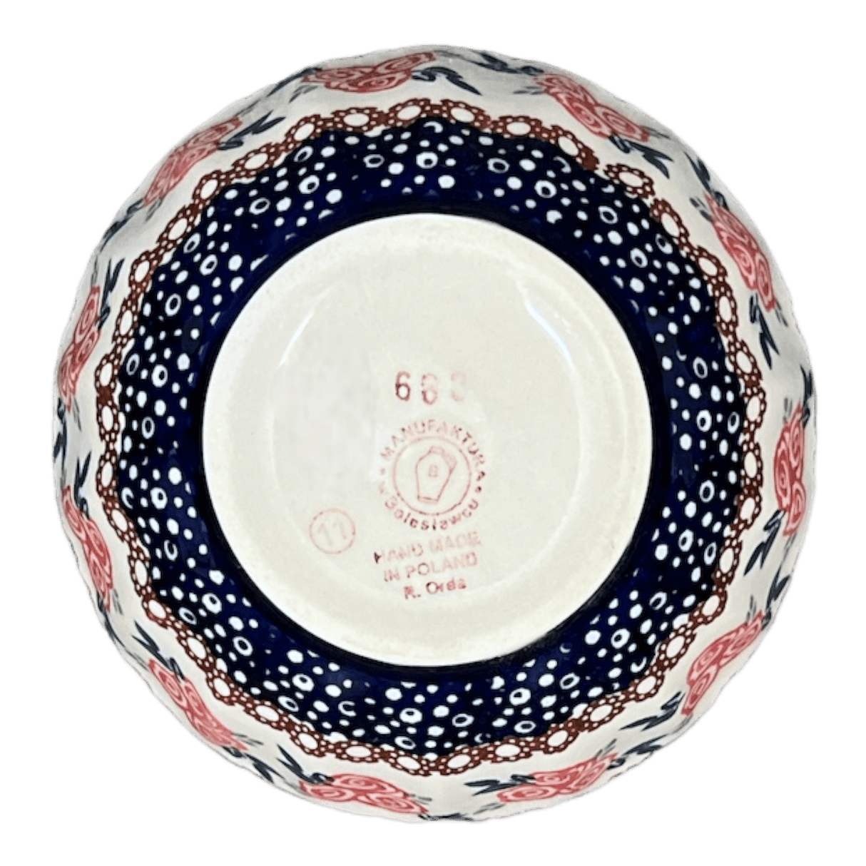 Bowl, Round, Fancy, 5.5" in "Parade of Roses" by Manufaktura | C018T-MCR1