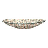 Bowl, Oblong, Serving, Large, 15.75" x 8.25" in "Peach Blossoms - Solid Rim" by Manufaktura | M168S-AS46A