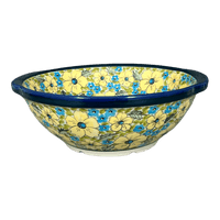 A picture of a Polish Pottery Zaklady 10" Colander (Sunny Meadow) | Y1183A-ART332 as shown at PolishPotteryOutlet.com/products/10-colander-sunny-meadow-y1183a-art332