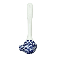 A picture of a Polish Pottery Gravy Ladle (Poppy Garden) | L015T-EJ01 as shown at PolishPotteryOutlet.com/products/7-5-gravy-ladle-poppy-garden-l015t-ej01
