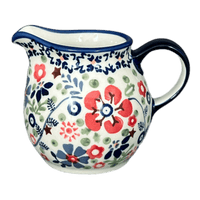 A picture of a Polish Pottery The Cream of Creamers - "Basia" (Full Bloom) | D019S-EO34 as shown at PolishPotteryOutlet.com/products/the-cream-of-creamers-basia-full-bloom-d019s-eo34