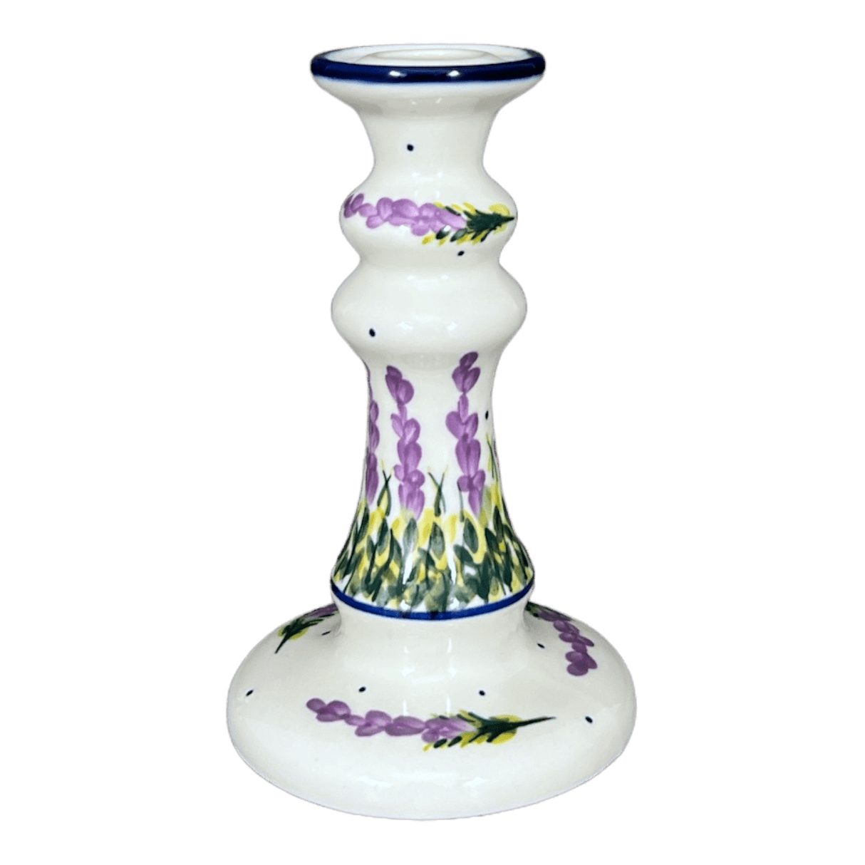 Candlestick, 7", WR (WR22C) in "Lavender Fields" by W.R. Ceramika | WR22C-BW4