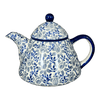 Polish Pottery 0.9 Liter Teapot (English Blue) | C005U-AS53 at PolishPotteryOutlet.com