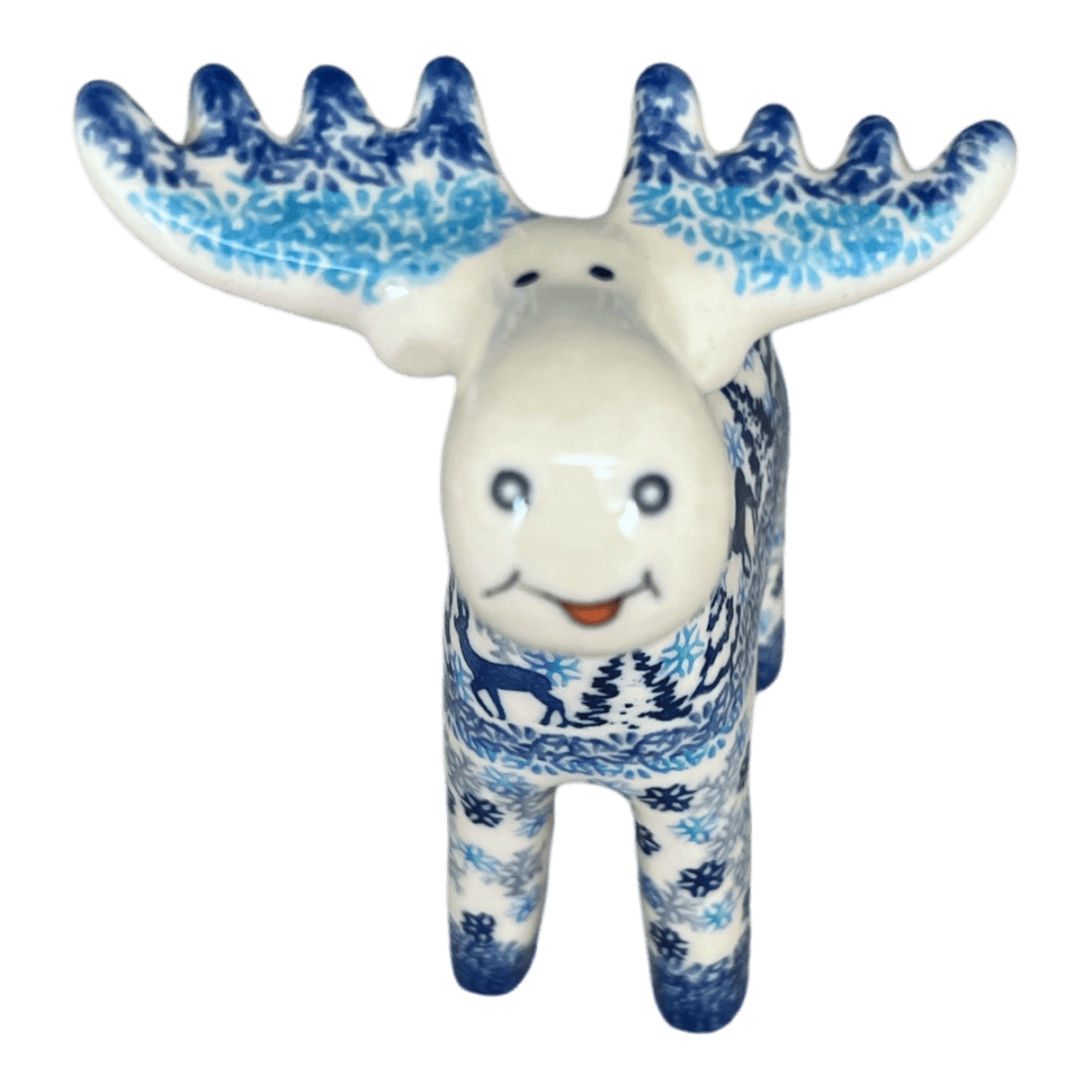 Figurine, Reindeer, 6.75" in "Snowy Night" by Galia | GZW31-PCH2