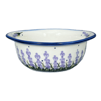 A picture of a Polish Pottery Bowl, Round, Soup, 22 oz, WR (WR51B) in "Lavender Fields" by W.R. Ceramika | WR51B-BW4 as shown at PolishPotteryOutlet.com/products/soup-bowl-small-casserole-lavender-fields-wr51b-bw4