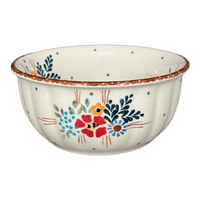 A picture of a Polish Pottery 5.5" Bowl (Country Pride) | M083T-GM13 as shown at PolishPotteryOutlet.com/products/55-bowls-country-pride
