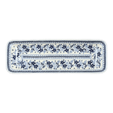 Platter, Rectangular, Long, 19.5" x 6.75" in "Duet in Blue" by Manufaktura | P204S-SB01