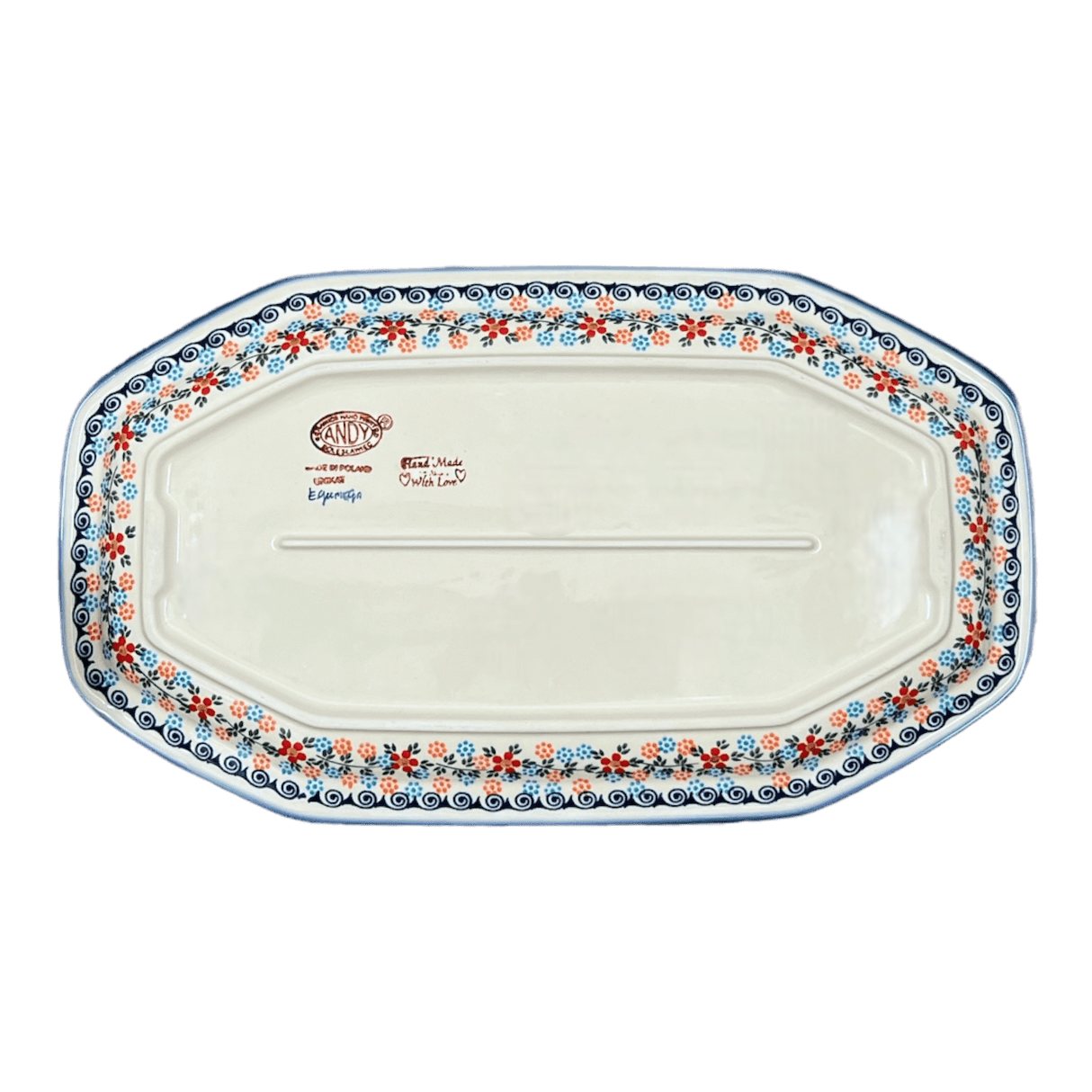 Tray, Angular, 10.5" x 18.5" in "Meadow in Bloom" by Andy | NDA333-A54