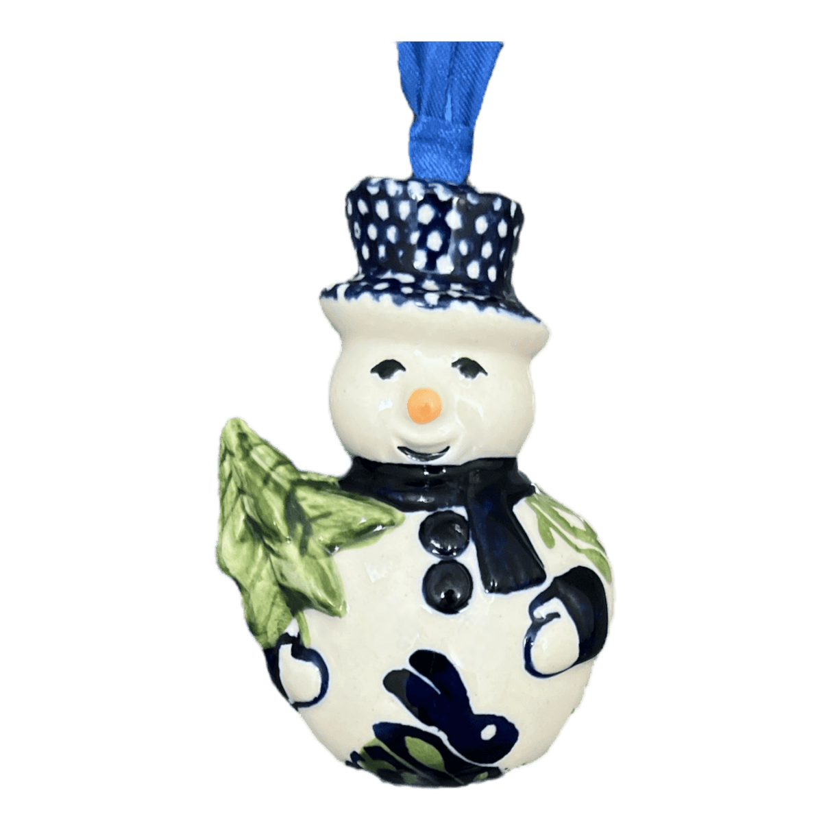 Ornament, Snowman with Tree, 2" in "Bunny Love" by Manufaktura | K143T-P324