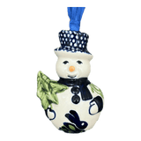 Ornament, Snowman with Tree, 2" in "Bunny Love" by Manufaktura | K143T-P324