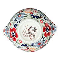 A picture of a Polish Pottery 3" Sugar Bowl (Full Bloom) | C003S-EO34 as shown at PolishPotteryOutlet.com/products/3-sugar-bowl-full-bloom-c003s-eo34