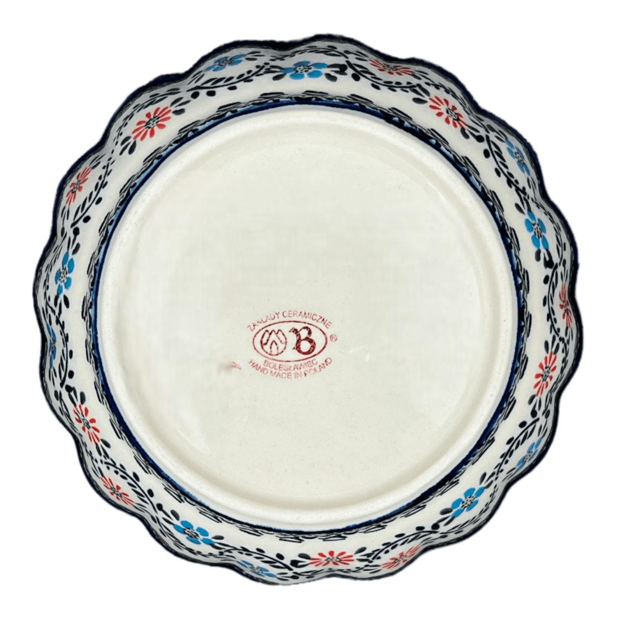 Bowl, Round, Scalloped, 7" in "Climbing Aster" by Zaklady | Y1892A-A1145A