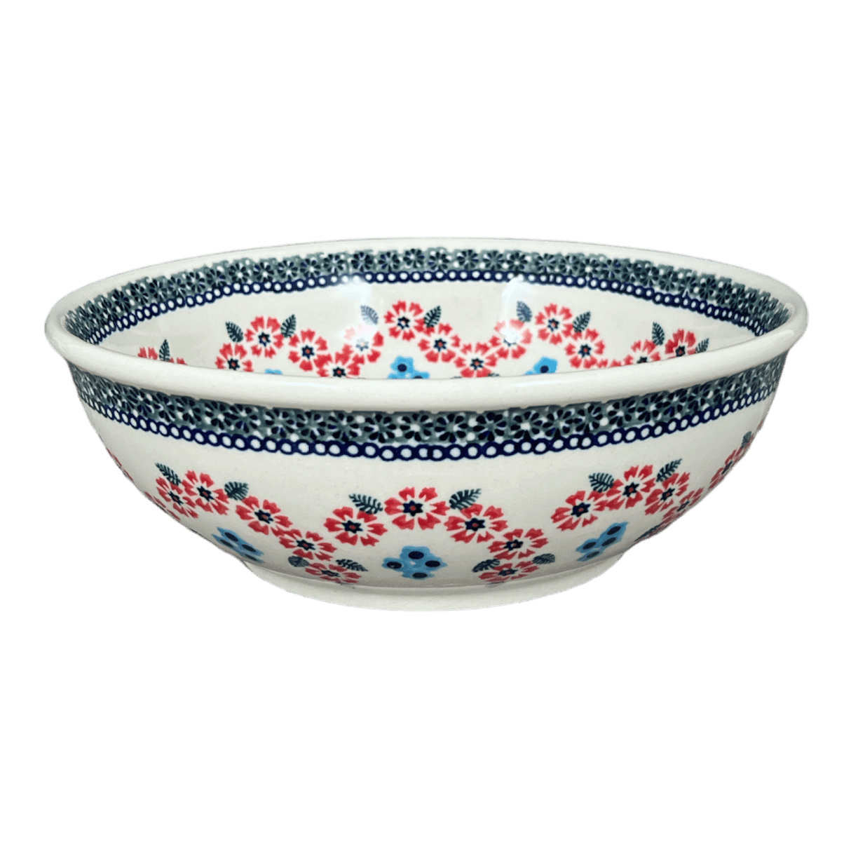 Bowl, Round, 8.5" in "Floral Symmetry" by Manufaktura | M135T-DH18