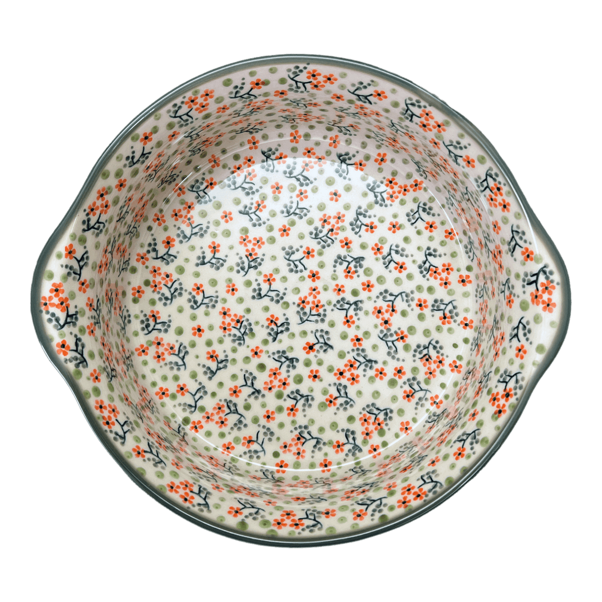 Baker, Round, Deep, 10" in "Peach Blossoms - Solid Rim" by Manufaktura | Z155S-AS46A