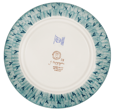 Plate, Round, Salad, 8.5" in "Baby Blue Blossoms - Solid Rim" by Manufaktura | T134S-JS49A