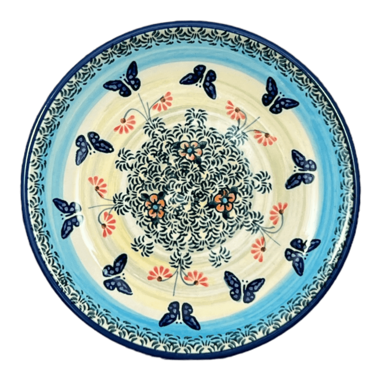 Plate, Round, Dessert, 6.5" in "Butterflies in Flight" by Manufaktura | T130S-WKM