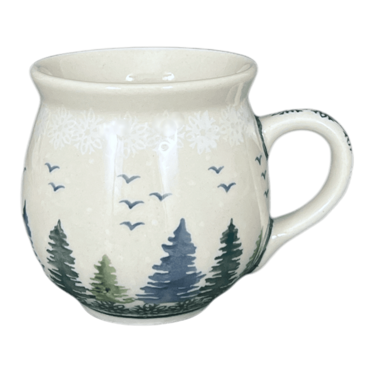 Mug, Belly Mug, Small, 7 oz in "Pine Forest" by Manufaktura | K067S-PS29