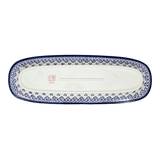 Platter, Oval, 17.5" x 6" in "Falling Blue Daisies" by Zaklady | Y1430A-A882A