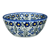 Polish Pottery Bowl, Round, 7", WR (WR12C) in "Modern Blue Cascade" by W.R. Ceramika | WR12C-GP1 at PolishPotteryOutlet.com