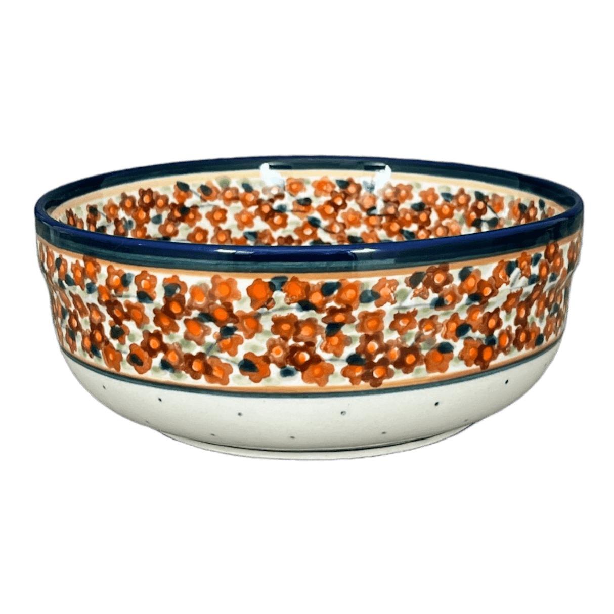 Bowl, Round, Magnolia, 7.25" in "Orange Wreath" by Zaklady | Y834A-DU52