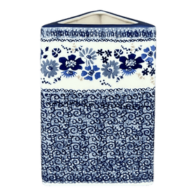 Polish Pottery Triangular Vase (Blue Life) | W027S-EO39 Additional Image at PolishPotteryOutlet.com