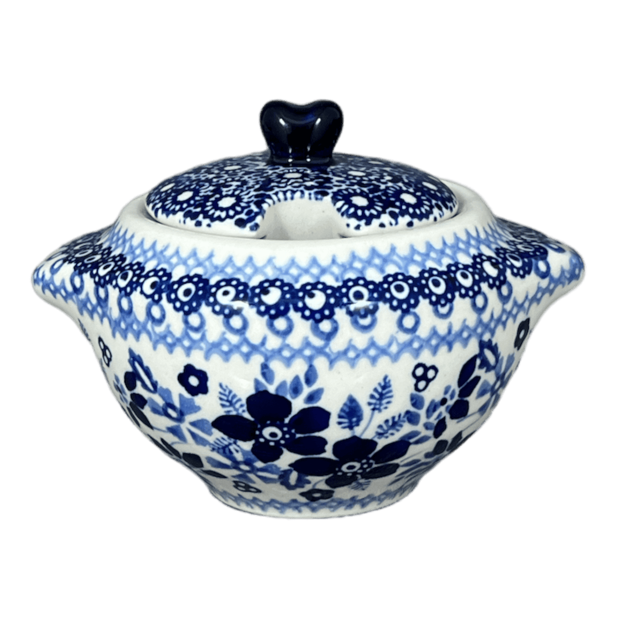 Bowl, Round, Sugar Bowl, 3" in "Duet in Blue" by Manufaktura | C003S-SB01