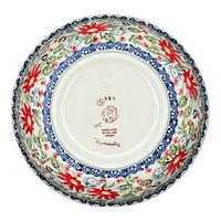 A picture of a Polish Pottery Bowl, Round, 8.5" in "Floral Fantasy" by Manufaktura | M135S-P260 as shown at PolishPotteryOutlet.com/products/8-5-bowl-floral-fantasy-m135s-p260