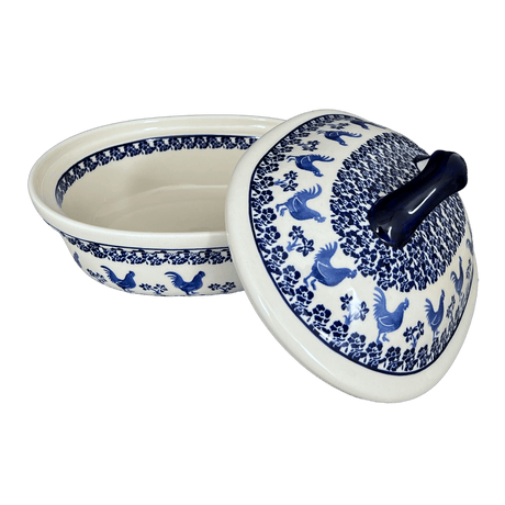 Baker, Covered, 12.5" x 10" Large in "Rooster Blues" by Zaklady | Y1158-D1149