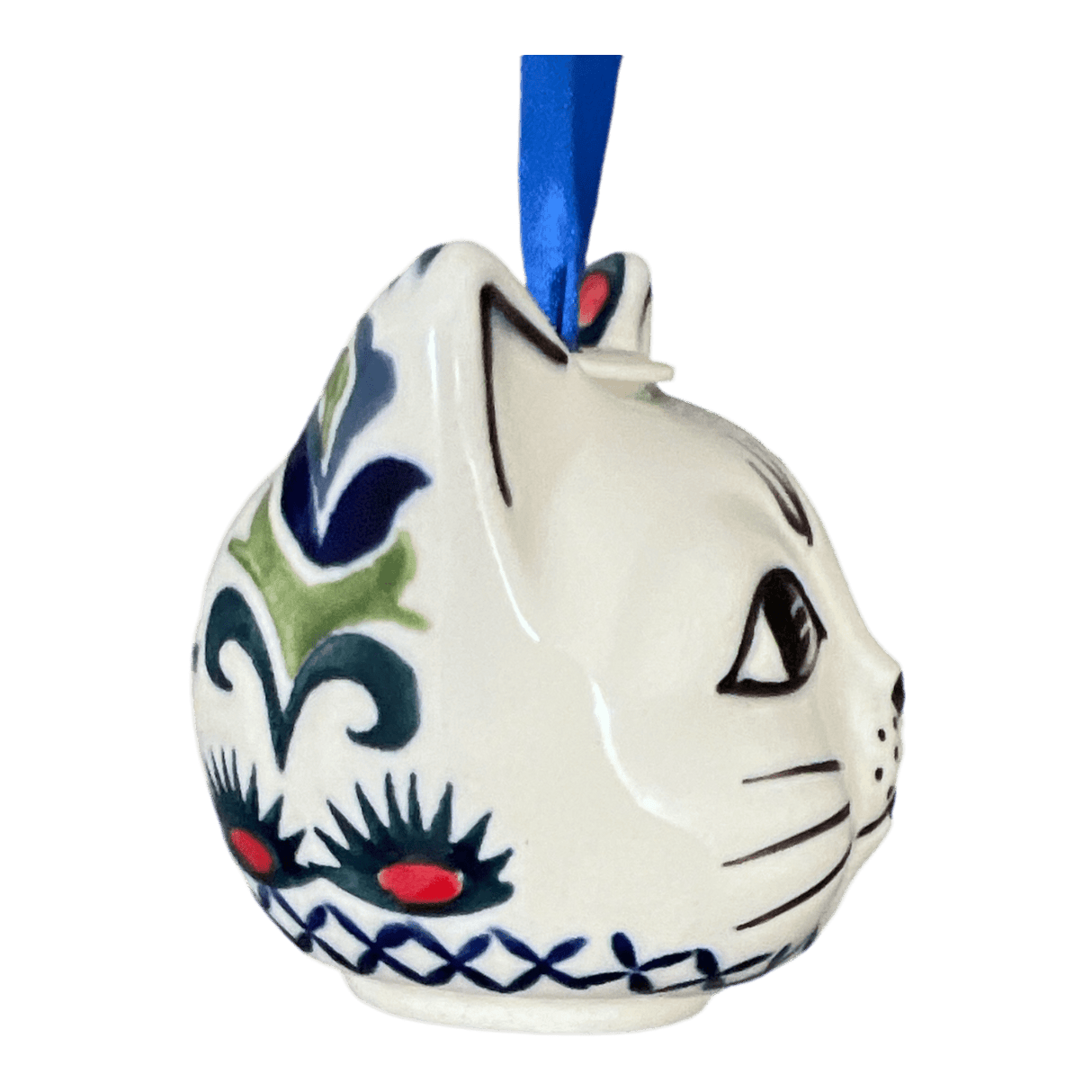 Ornament, Cat Head in "Scandinavian Scarlet" by Manufaktura | K142U-P295