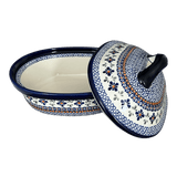 Baker, Covered, 12.5" x 10" Large in "Blue Mosaic Flower" by Zaklady | Y1158-A221A