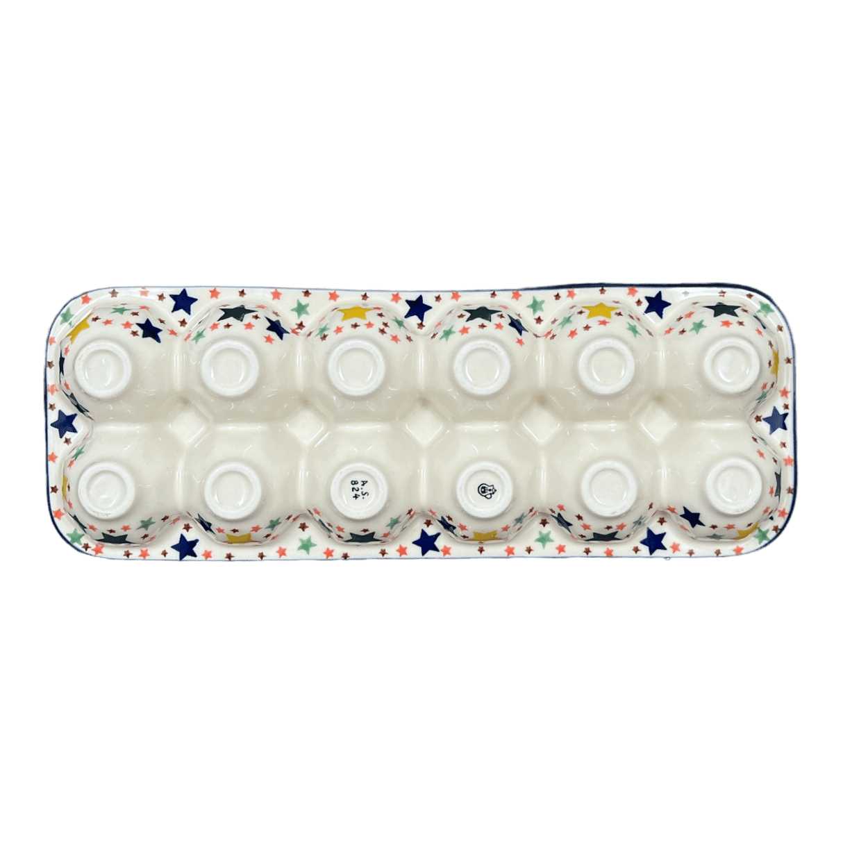 Egg Carton, 13.25" x 5" in "Star Shower" by Ceramika Artystyczna | AC28-359X