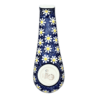 A picture of a Polish Pottery Spoon Rest, Large, 9.25" in "Mornin' Daisy" by Manufaktura | P007T-AM as shown at PolishPotteryOutlet.com/products/large-spoon-rest-mornin-daisy-p007t-am