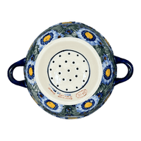 A picture of a Polish Pottery Bowl, Round, Colander/Berry, 7.75", WR (WR62A) in "Impressionist's Dream" by W.R. Ceramika | WR62A-AB3 as shown at PolishPotteryOutlet.com/products/7-75-colander-berry-bowl-impressionists-dream-wr62a-ab3