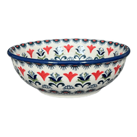 A picture of a Polish Pottery Bowl, Round, 8.5" in "Scandinavian Scarlet" by Manufaktura | M135U-P295 as shown at PolishPotteryOutlet.com/products/8-5-bowl-scandinavian-scarlet-m135u-p295