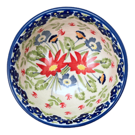 Polish Pottery Dipping Bowl (Floral Fantasy) | M153S-P260 Additional Image at PolishPotteryOutlet.com