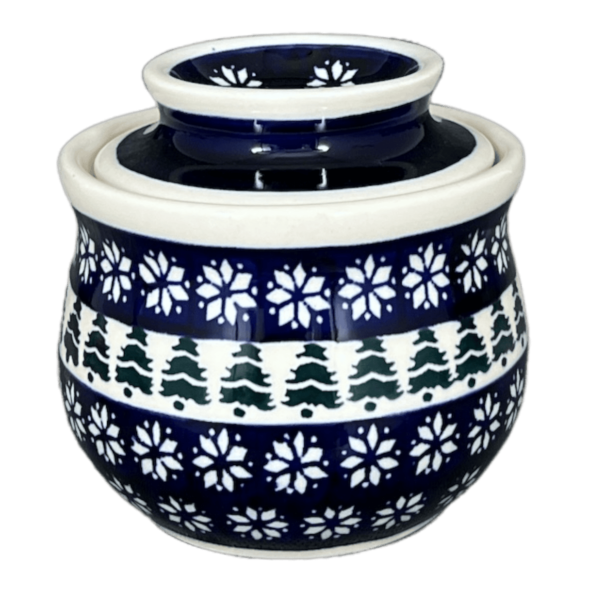 Butter Crock, 4.5" x 3.5" in "Floral Pine" by Zaklady | Y1512-D914