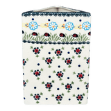 Vase, Triangular, 8" x 4.75" in "Lady Bugs" by Manufaktura | W027T-IF45