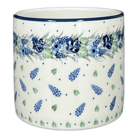 Polish Pottery Flower Pot, 4.75" in "Hyacinth in the Wind" by Ceramika Artystyczna | A361-2037X Additional Image at PolishPotteryOutlet.com